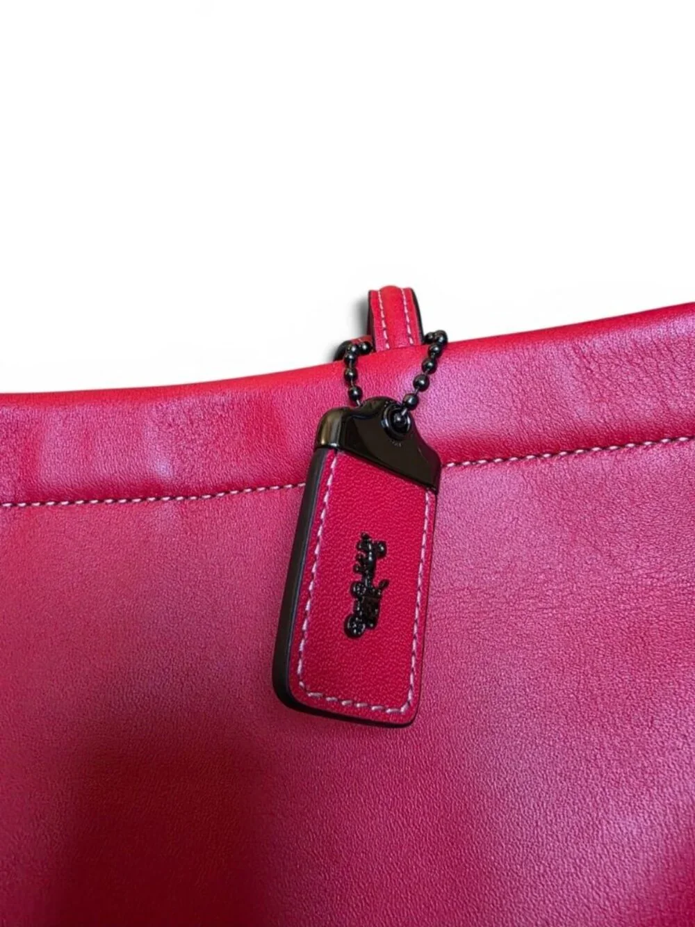 Coach Disney Mickey Skinny Tote Glovetanned Leather Red Rare NWOT Authenticated